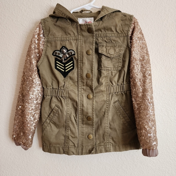 Annie Jackets & Coats Annie X Target Sequin Military Utility Jacket
